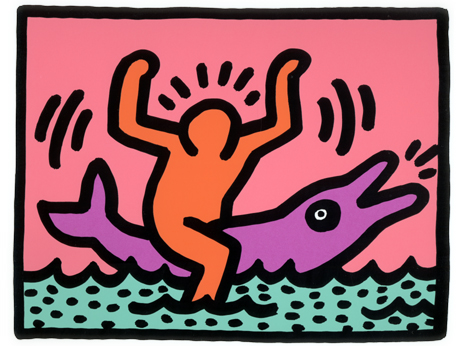 Keith Haring Print Icons #1, 1990  (Radiant Child)