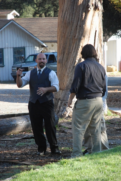 2009_10_24 Amy & Ray's Wedding_37 - Watch out! He's got a hammer.JPG